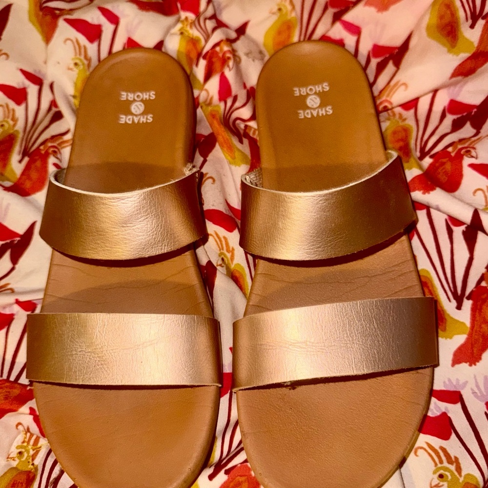 Shade & Shore Women's Metallic Sandals